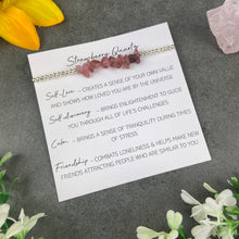 Load image into Gallery viewer, Strawberry Quartz Beaded Bracelet