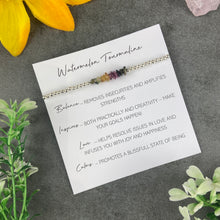 Load image into Gallery viewer, Watermelon Tourmaline Beaded Bracelet