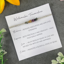 Load image into Gallery viewer, Watermelon Tourmaline Beaded Bracelet