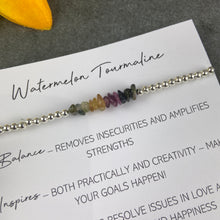 Load image into Gallery viewer, Watermelon Tourmaline Beaded Bracelet