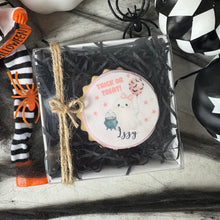 Load image into Gallery viewer, Personalised Halloween Ghost Biscuit