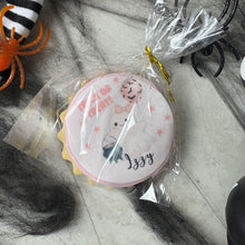 Load image into Gallery viewer, Personalised Halloween Ghost Biscuit