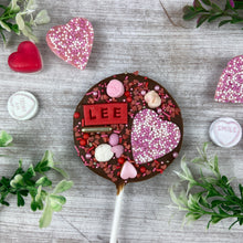 Load image into Gallery viewer, Personalised Valentines Chocolate Lollipop
