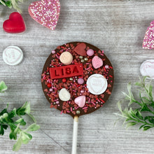 Load image into Gallery viewer, Personalised Valentines Chocolate Lollipop