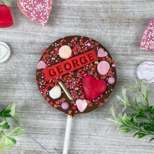 Load image into Gallery viewer, Personalised Valentines Chocolate Lollipop