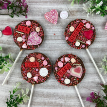 Load image into Gallery viewer, Personalised Valentines Chocolate Lollipop