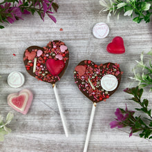 Load image into Gallery viewer, Mini Valentines Chocolate Lollipops