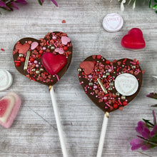Load image into Gallery viewer, Mini Valentines Chocolate Lollipops