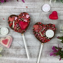 Load image into Gallery viewer, Mini Valentines Chocolate Lollipops