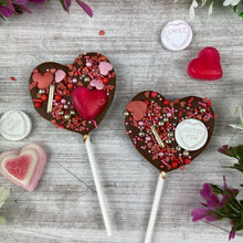 Load image into Gallery viewer, Mini Valentines Chocolate Lollipops