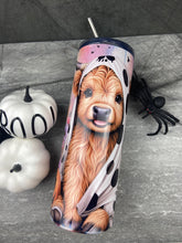 Load image into Gallery viewer, Cute Highland Cow Halloween Tumbler