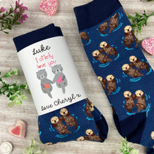 Load image into Gallery viewer, Otter Socks With Personalised Label