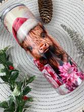 Load image into Gallery viewer, Pink Highland Cow Christmas Tumbler