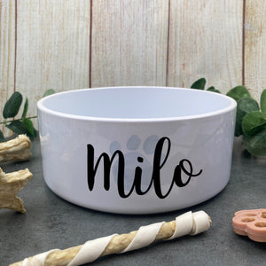 Personalised Dog Bowl with paw print