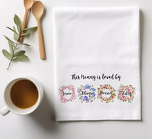 Load image into Gallery viewer, Loved By family, Personalised Tea Towel-The Persnickety Co