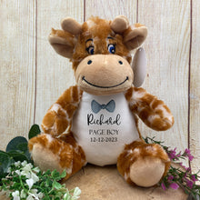 Load image into Gallery viewer, Personalised Page Boy Teddy - Bow Tie Design-The Persnickety Co