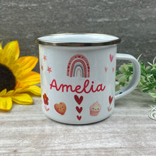 Load image into Gallery viewer, Personalised Valentines Enamel Mug