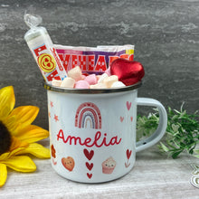 Load image into Gallery viewer, Personalised Valentines Enamel Mug