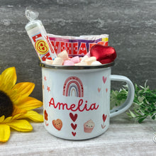 Load image into Gallery viewer, Personalised Valentines Enamel Mug