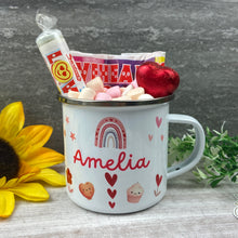 Load image into Gallery viewer, Personalised Valentines Enamel Mug