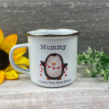 Load image into Gallery viewer, Mummy I Love You This Much Enamel Mug