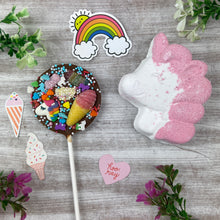 Load image into Gallery viewer, £5.00 Special Offer! Unicorn Bath Bomb and Chocolate Lollipop