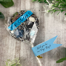Load image into Gallery viewer, Page Boy Personalised Belgian Chocolate Lollipop