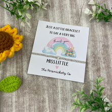 Load image into Gallery viewer, Teacher  Very Big Thank You Beaded Bracelet