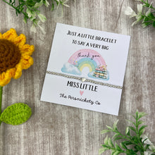 Load image into Gallery viewer, Teacher  Very Big Thank You Beaded Bracelet