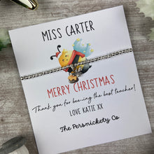 Load image into Gallery viewer, Christmas Thank You For Bee-ing The Best Teacher - Beaded Bracelet