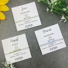 Load image into Gallery viewer, Birthstone Beaded Bracelet