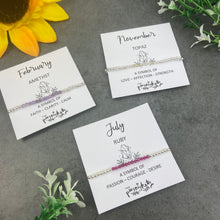 Load image into Gallery viewer, Birthstone Beaded Bracelet