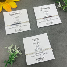 Load image into Gallery viewer, Birthstone Beaded Bracelet