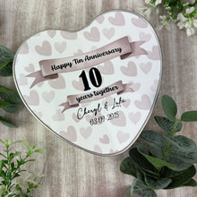 Load image into Gallery viewer, Personalised 10 Year Tin Anniversary Gift