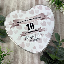 Load image into Gallery viewer, Personalised 10 Year Tin Anniversary Gift-The Persnickety Co