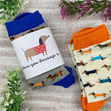 Load image into Gallery viewer, Dachshund Socks - Love You Sausage