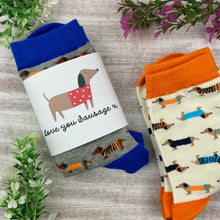 Load image into Gallery viewer, Dachshund Socks - Love You Sausage