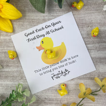 Load image into Gallery viewer, Good Luck On Your First Day At School Duck!-The Persnickety Co