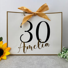 Load image into Gallery viewer, Personalised Birthday Gift Bag - White & Gold