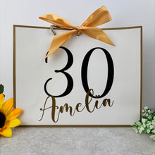 Load image into Gallery viewer, Personalised Birthday Gift Bag - White & Gold