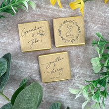 Load image into Gallery viewer, Personalised Wedding Chocolate Favours, Kraft Style Wrapped Milk Chocolates-The Persnickety Co