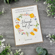 Load image into Gallery viewer, Plantable Wildflower Wedding Card