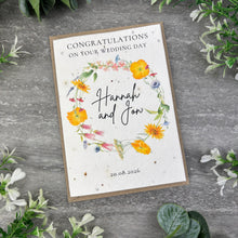 Load image into Gallery viewer, Plantable Wildflower Wedding Card-The Persnickety Co