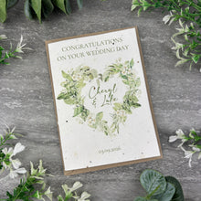 Load image into Gallery viewer, Sage Green Botanical Wedding Card