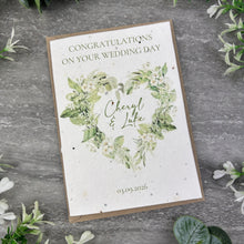 Load image into Gallery viewer, Sage Green Botanical Wedding Card