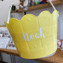 Load image into Gallery viewer, Personalised Easter Basket, 4 Colours Available - Blue, Pink, Purple and Yellow