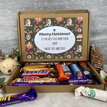 Load image into Gallery viewer, Merry Christmas Personalised Dog Mum/Dad Chocolate Box - Dog Pattern