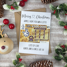 Load image into Gallery viewer, Personalised Merry Christmas Scratch Card - I Hope You Win A Lotto