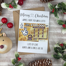 Load image into Gallery viewer, Personalised Merry Christmas Scratch Card - I Hope You Win A Lotto