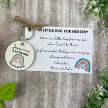 Load image into Gallery viewer, Back to School Pocket Hug Keyring - Rainbow